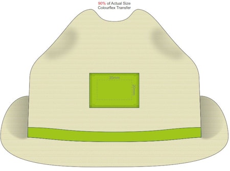 Bruno Fedora Hat - Template showing print position available
