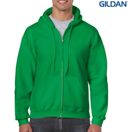 Gildan Heavy Blend Adult Full Zip Hooded Sweatshirt - Irish Green
