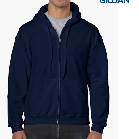 Gildan Heavy Blend Adult Full Zip Hooded Sweatshirt - Navy