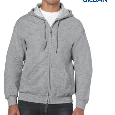 Gildan Heavy Blend Adult Full Zip Hooded Sweatshirt - Sport Grey