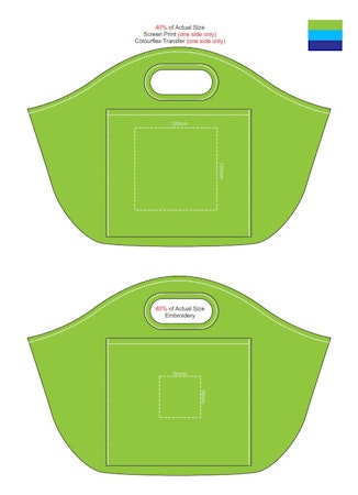 Cooler Bag - Ice Bucket - Print placement template