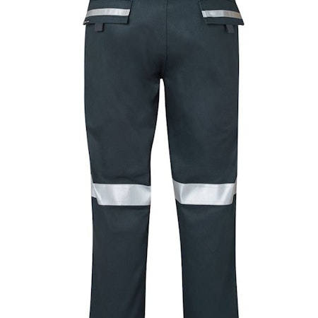 JB'S MERCERISED WORK TROUSER WITH REFLECTIVE TAPE - Back of Pants - Green