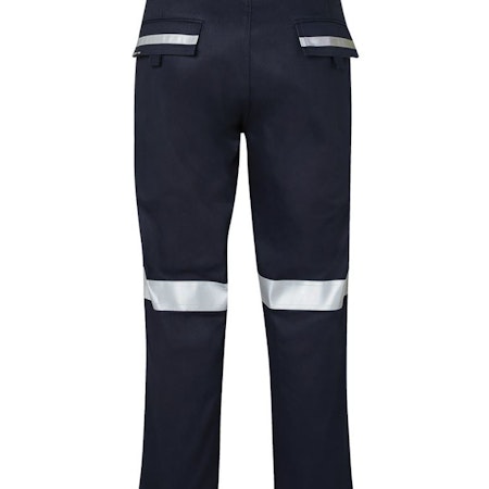 JB'S MERCERISED WORK TROUSER WITH REFLECTIVE TAPE - Available in Navy - back