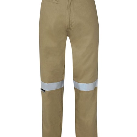 JB'S MERCERISED WORK TROUSER WITH REFLECTIVE TAPE - Available in Khaki (Tan)