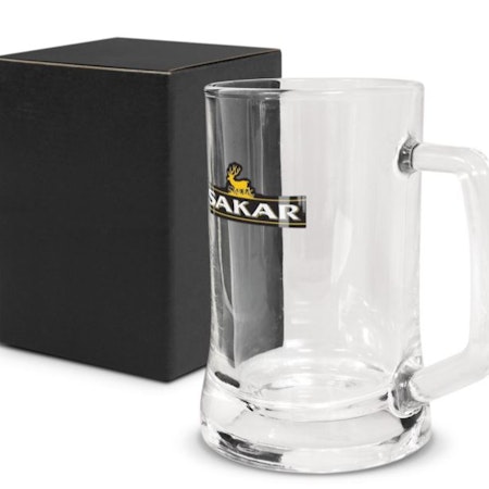 Munich Beer Mug 400ml - Optional Giftbox available (Black or Natural may be supplied)
