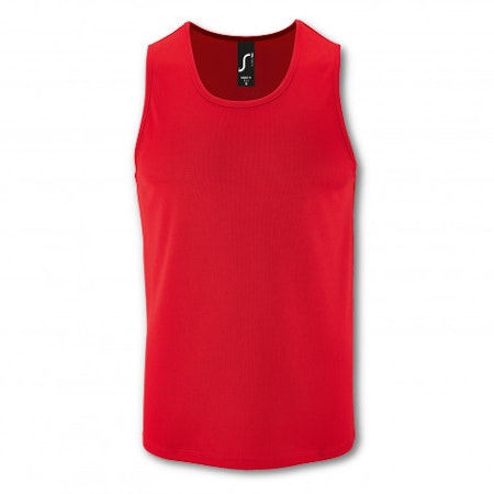 SOLS Sporty Mens Tank Top - SOLS Sporty Mens Tank - Red